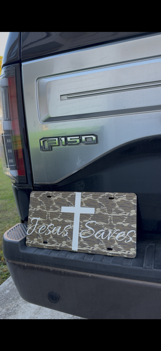 JESUS SAVES LICENSE PLATE