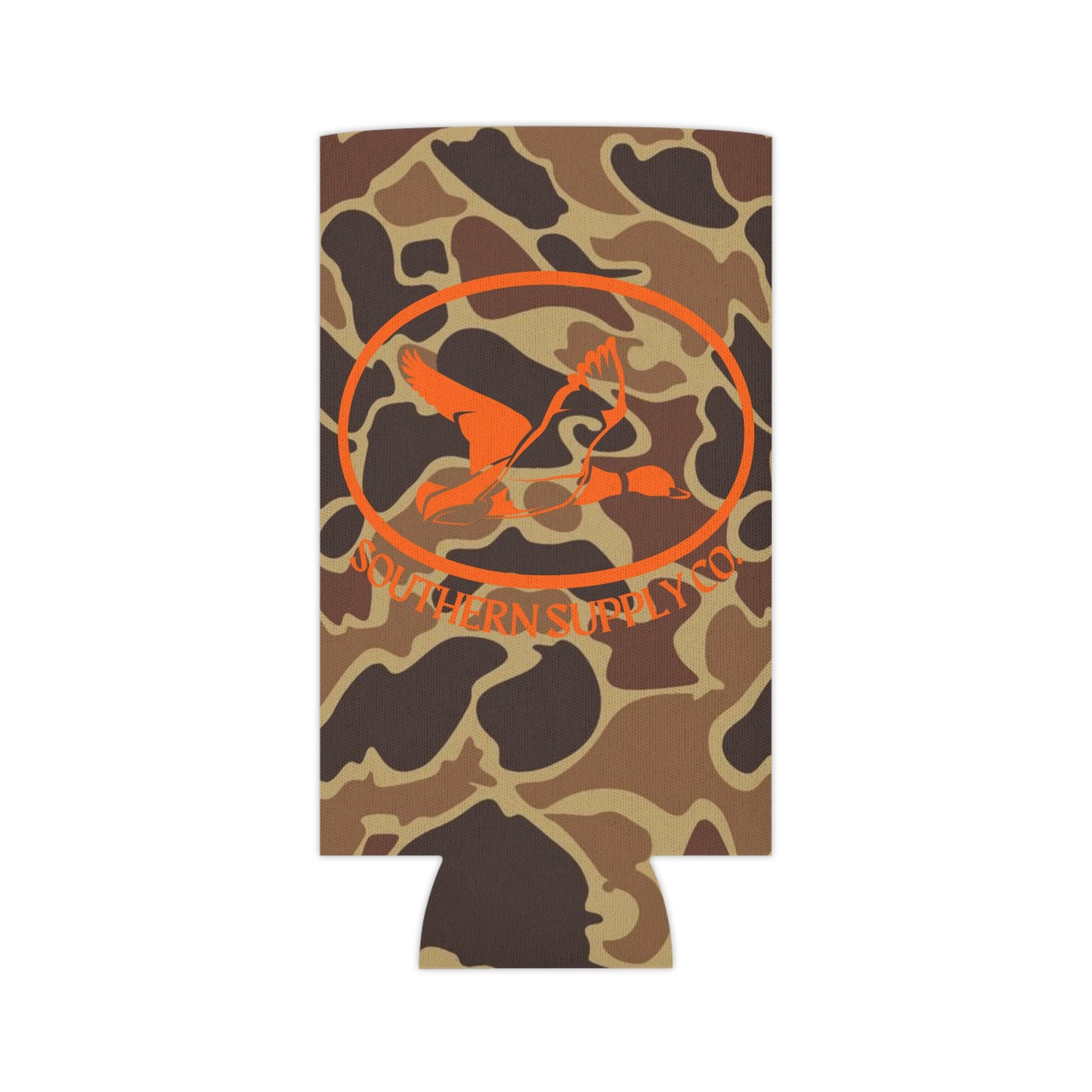 CAMO DUCK KOOZIE ORANGE