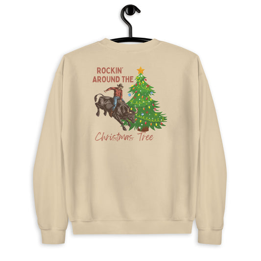 "ROCKIN AROUND THE CHRISTMAS TREE" CREWNECK SWEATSHIRT