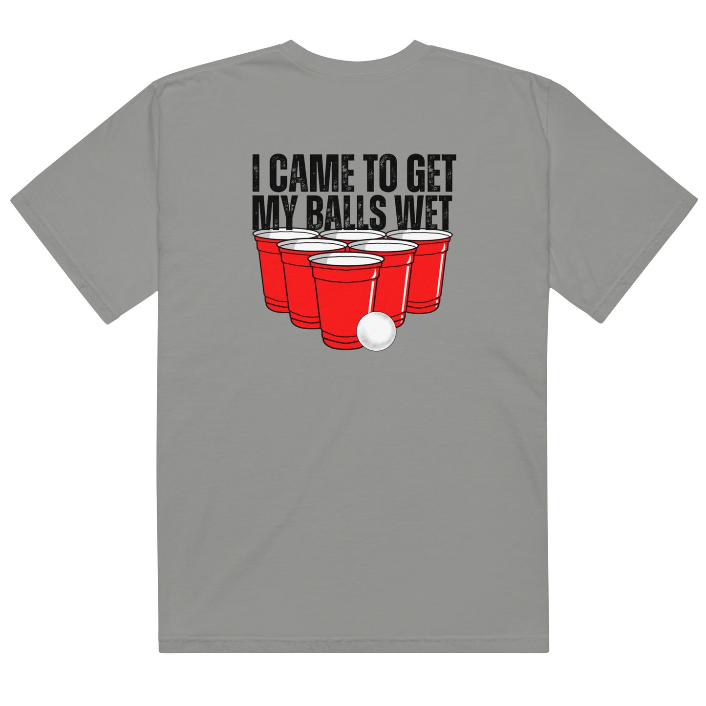 I CAME HERE TO GET MY BALLS WET T-SHIRT