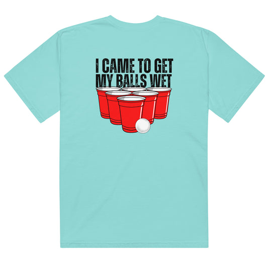 I CAME HERE TO GET MY BALLS WET T-SHIRT