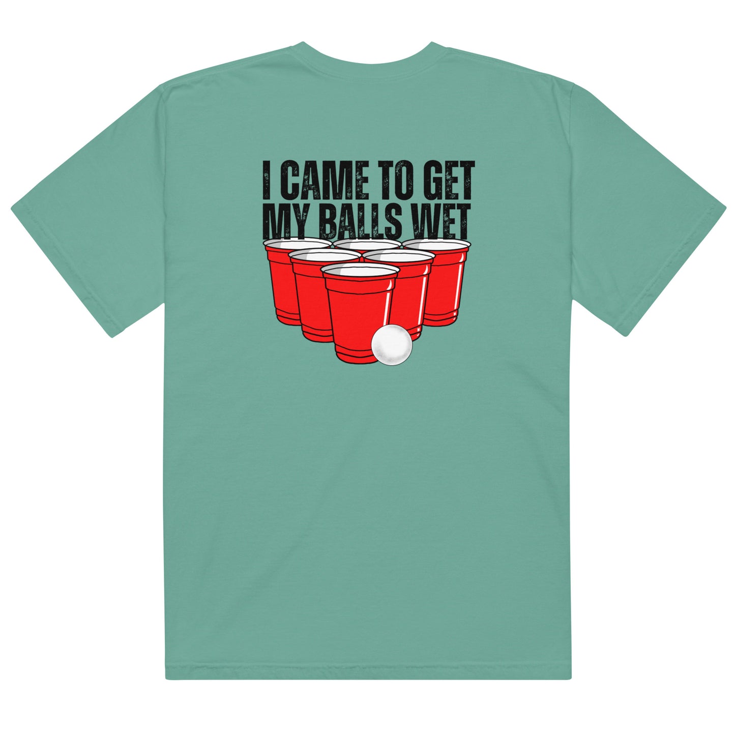 I CAME HERE TO GET MY BALLS WET T-SHIRT