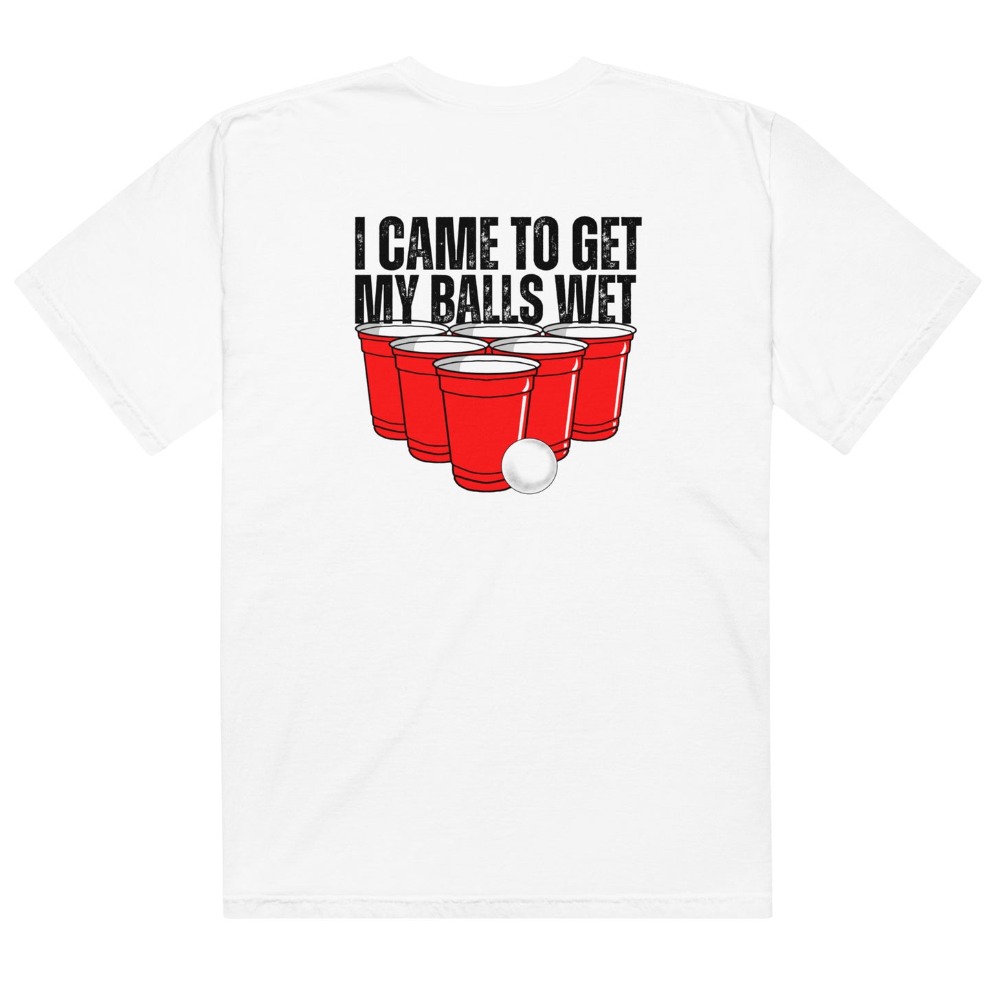 I CAME HERE TO GET MY BALLS WET T-SHIRT