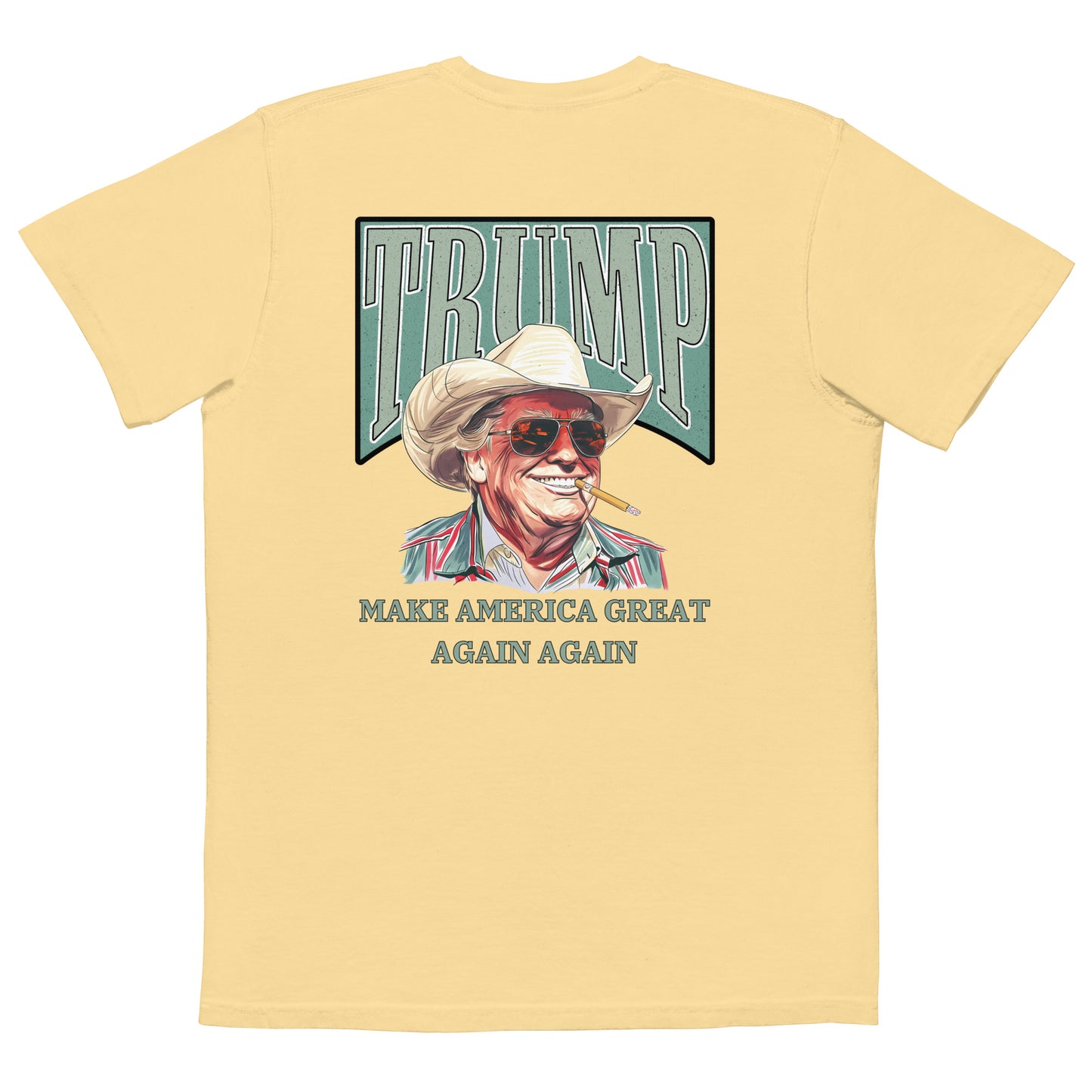 MAKE AMERICA GREAT AGAIN AGAIN POCKET T-SHIRT