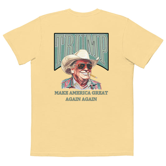 MAKE AMERICA GREAT AGAIN AGAIN POCKET T-SHIRT