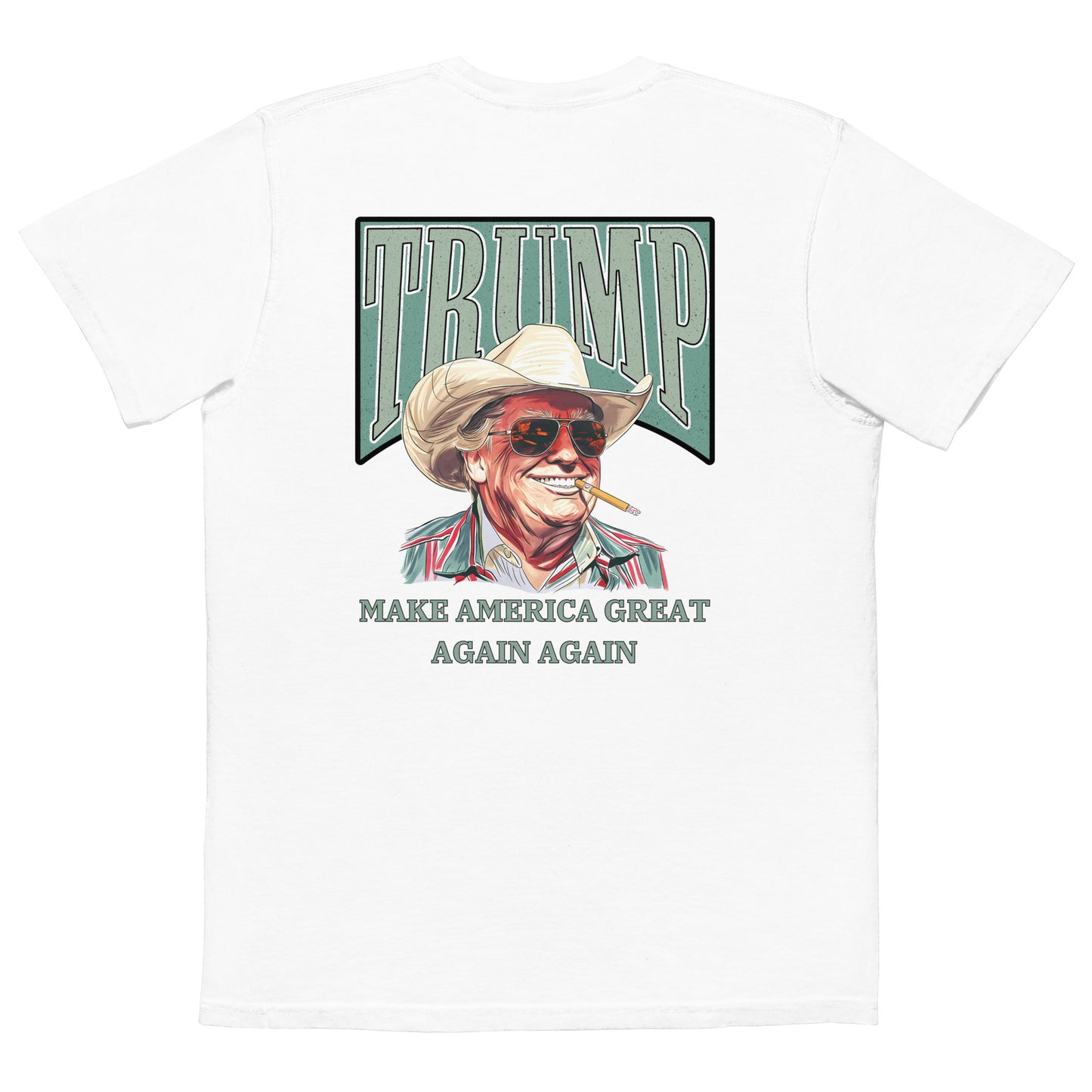 MAKE AMERICA GREAT AGAIN AGAIN POCKET T-SHIRT